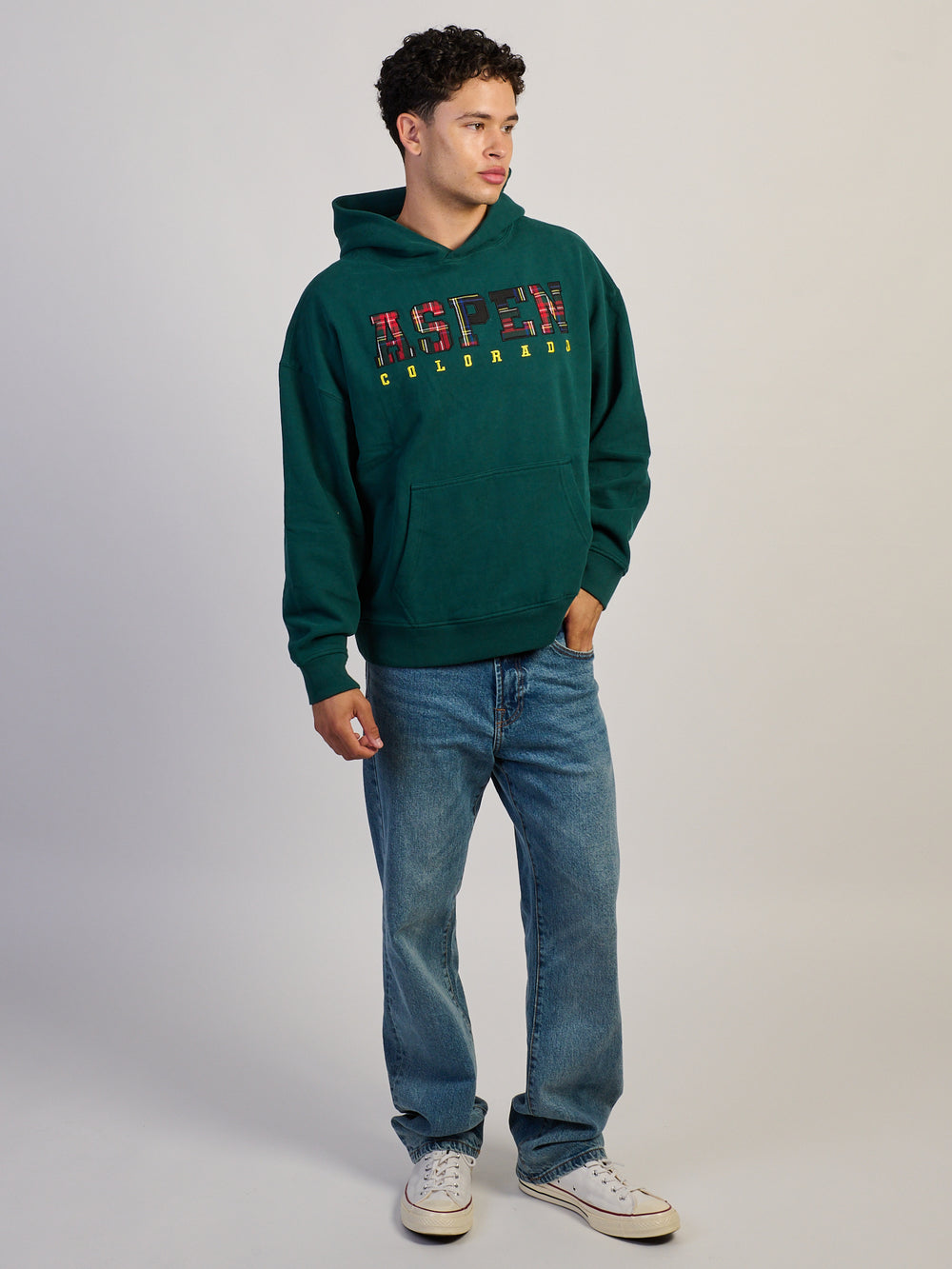 KOLBY RELAXED FIT HOODIE - FOREST