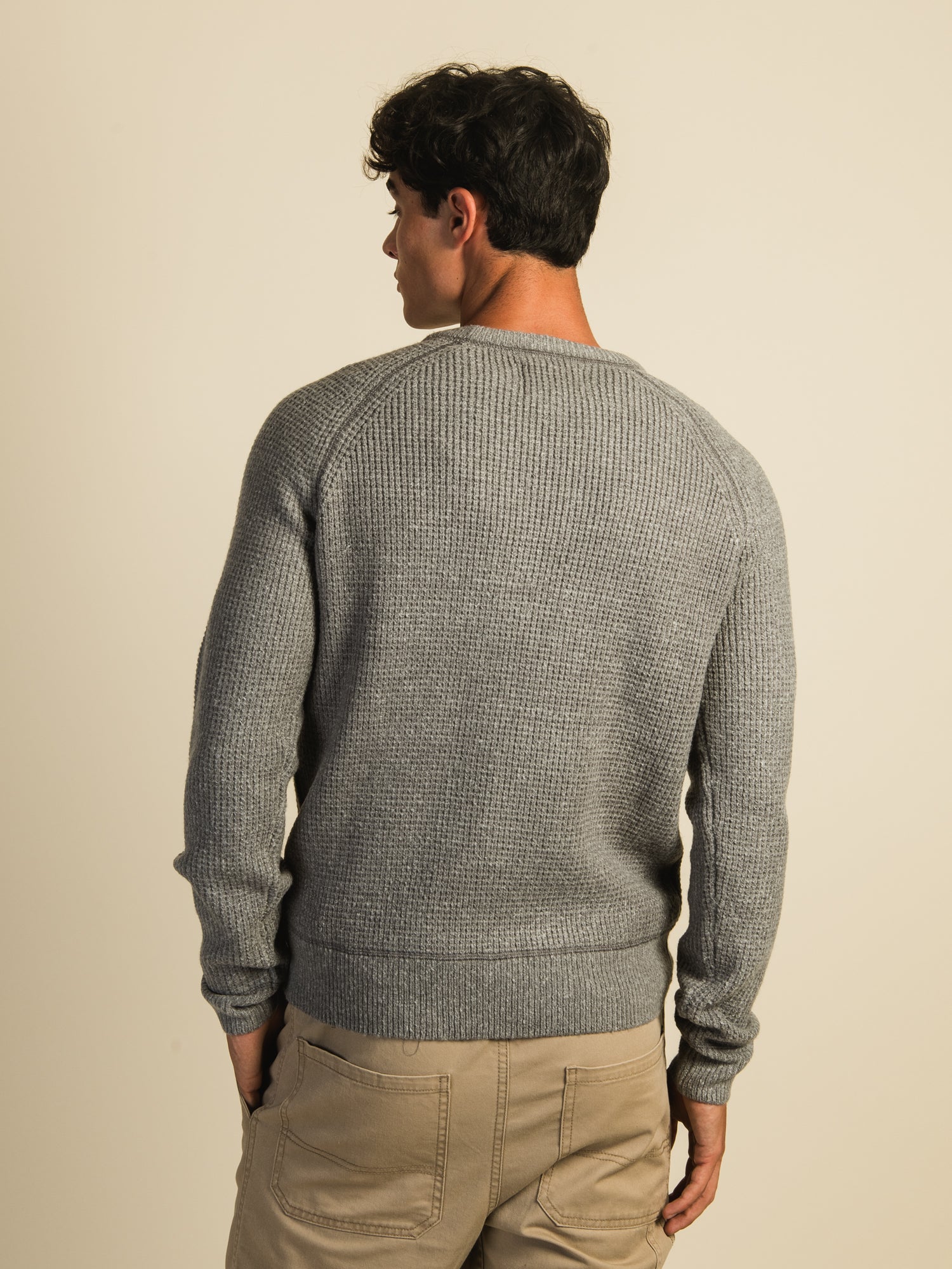 KOLBY TEXTURED WAFFLE CREW - CLEARANCE