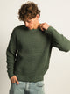 KOLBY FISHERMANS RIB SWEATER - OLIVE