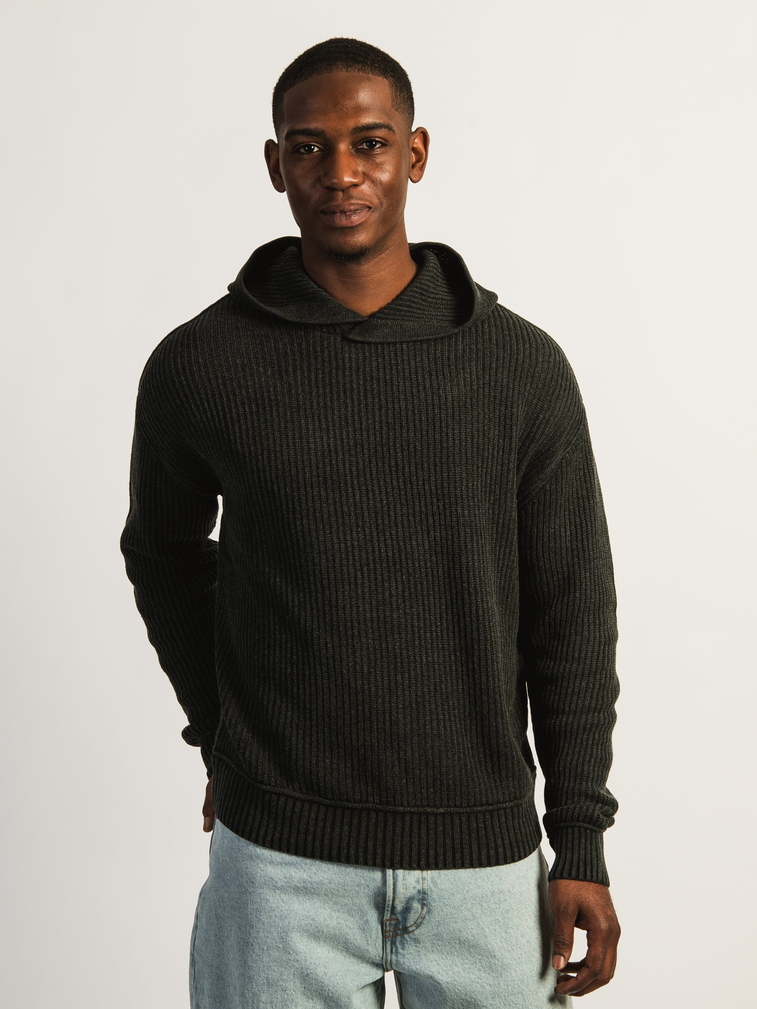 KOLBY SWEATER HOODIE - BLACK