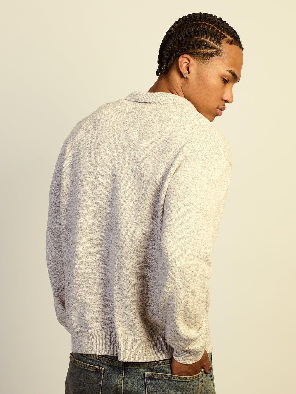 KOLBY COLLARED SWEATER - NATURAL