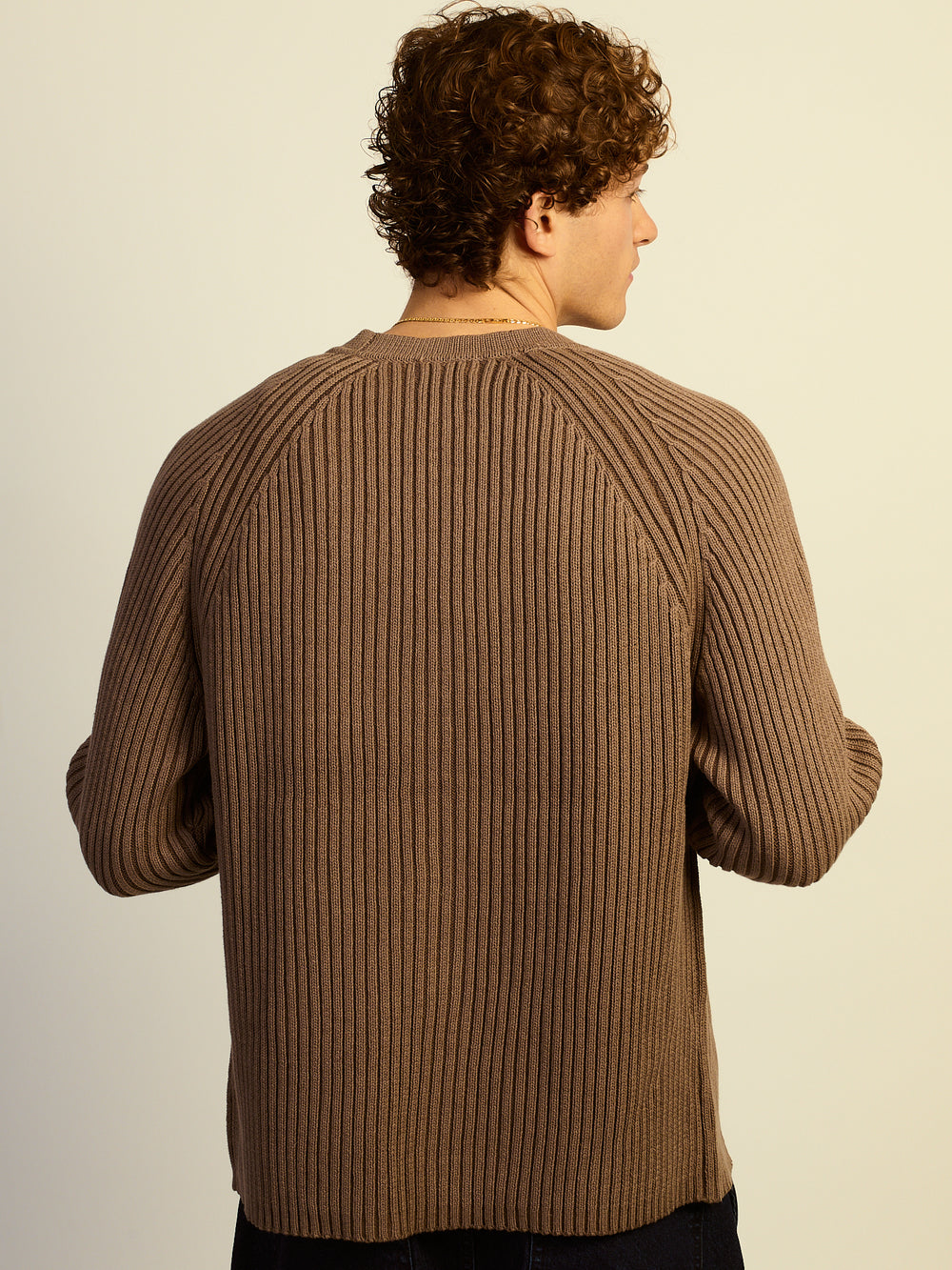 KOLBY RIBBED CARDIGAN - IRON