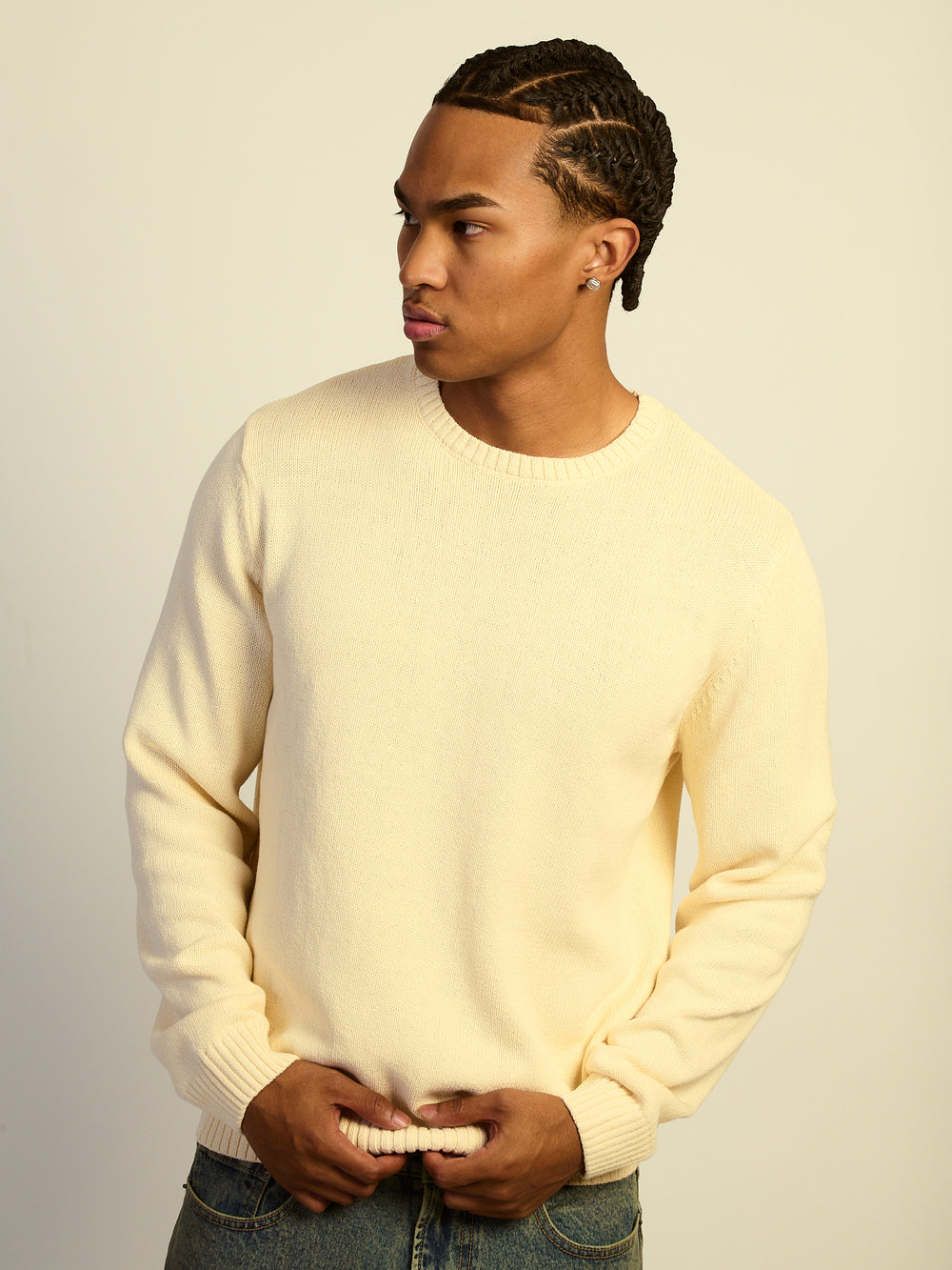 KOLBY LIGHTWEIGHT SWEATER - NATURAL