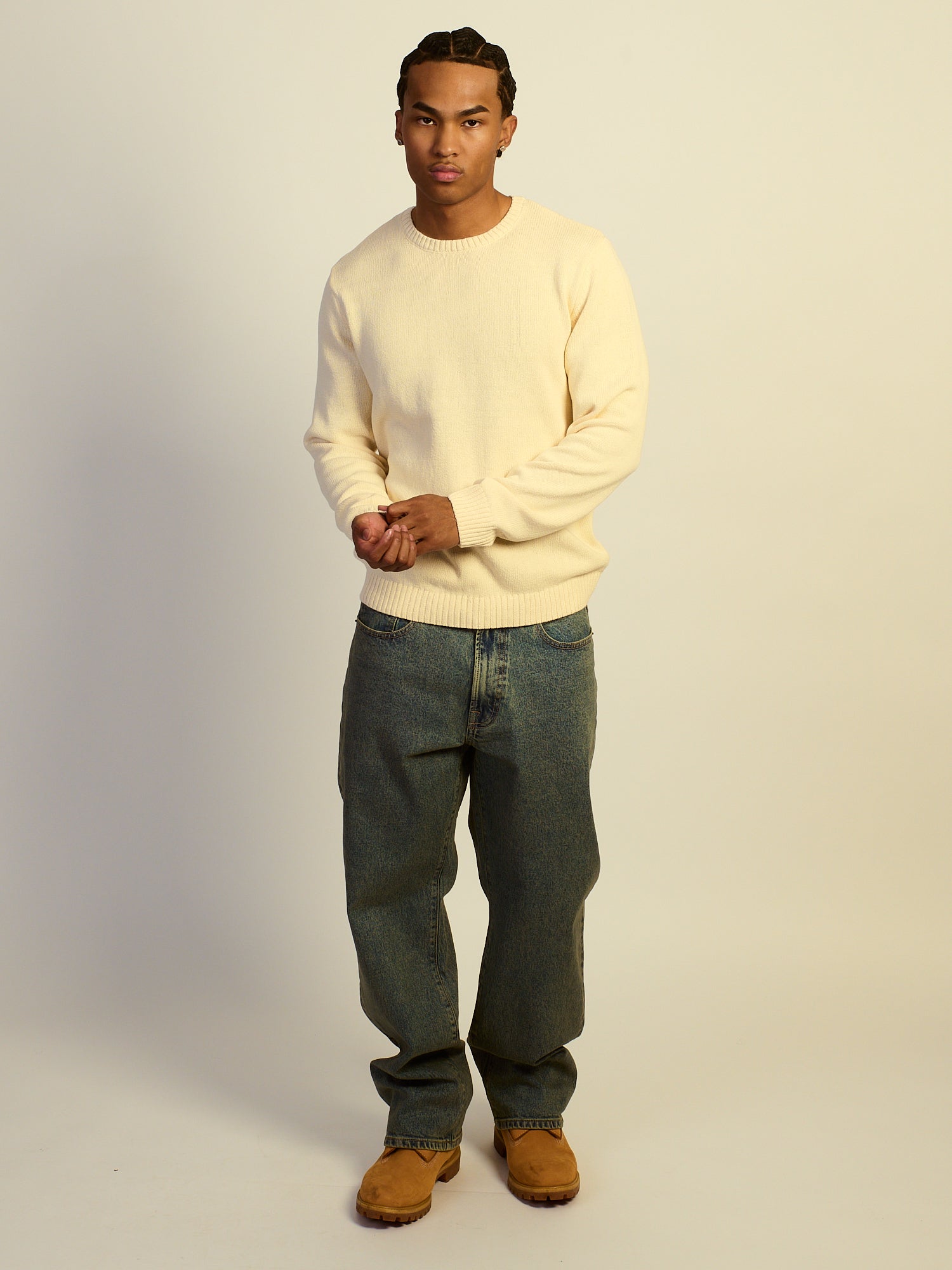 KOLBY LIGHTWEIGHT SWEATER - NATURAL