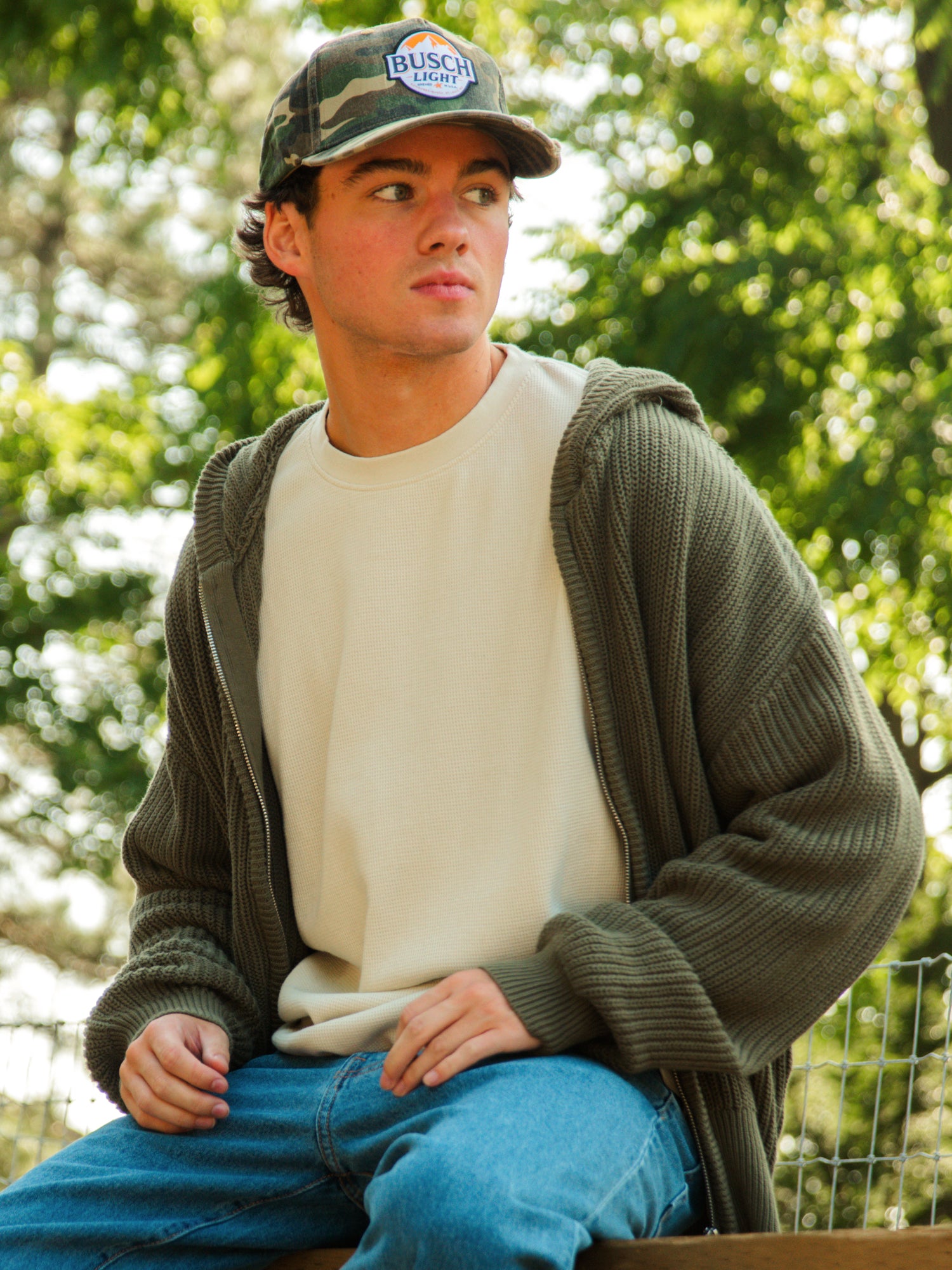 KOLBY SWEATER HOODIE - OLIVE