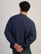 CHANDAIL À COL ROND KOLBY EN TRICOT WAFFLE - BLEU MARINE