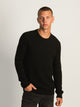 KOLBY KOLBY WAFFLE KNIT CREW - BLACK - Boathouse