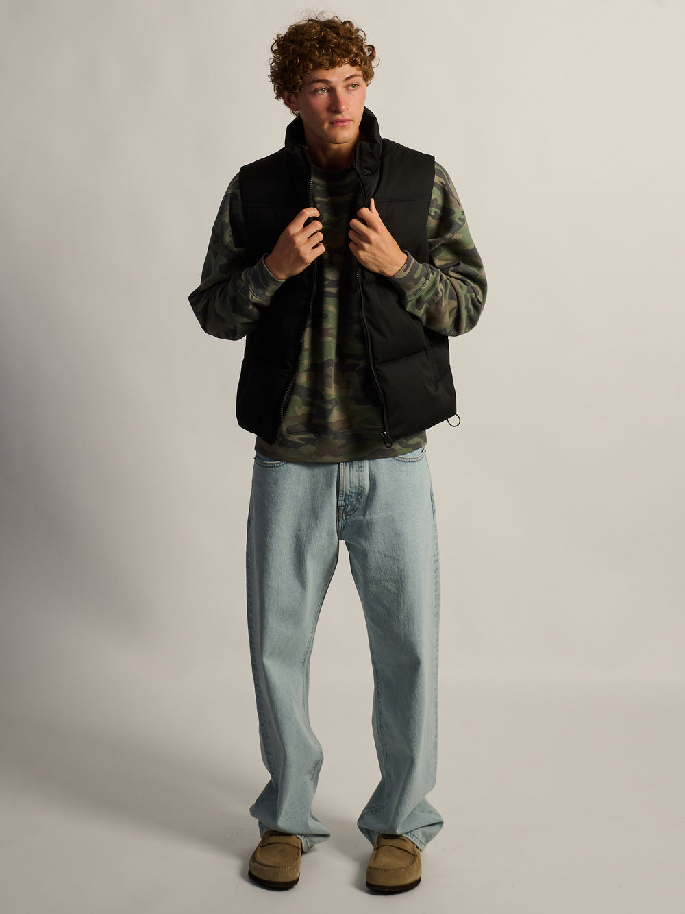 KOLBY PUFFER VEST - BLACK