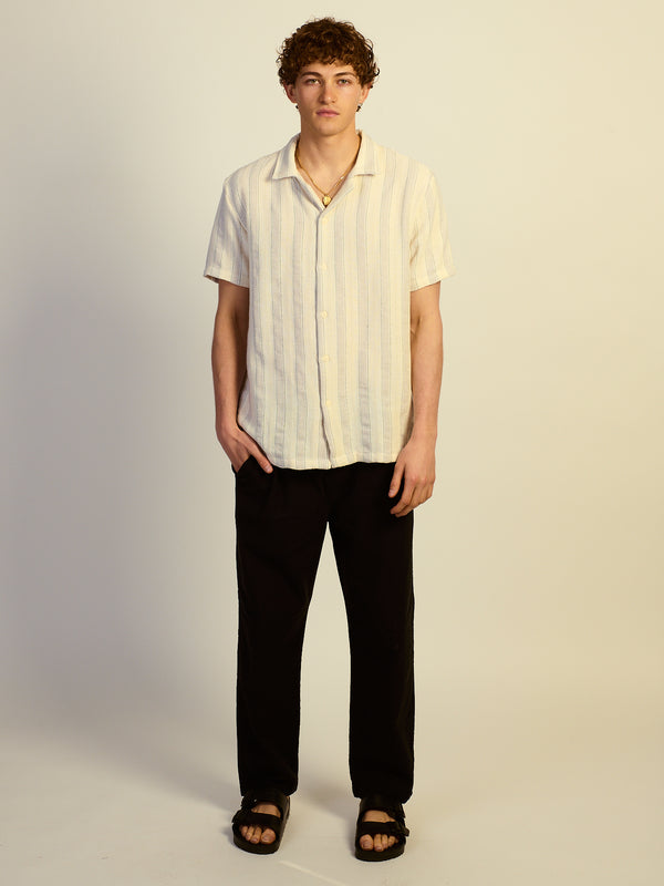 KOLBY RELAXED FIT LN BLEND PANT - BLACK