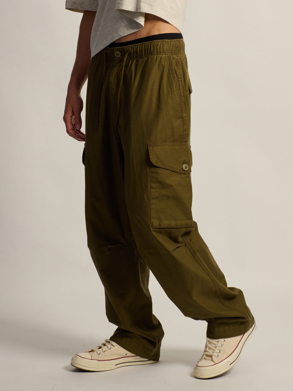 KOLBY BAGGY CARGO PANT - OLIVE