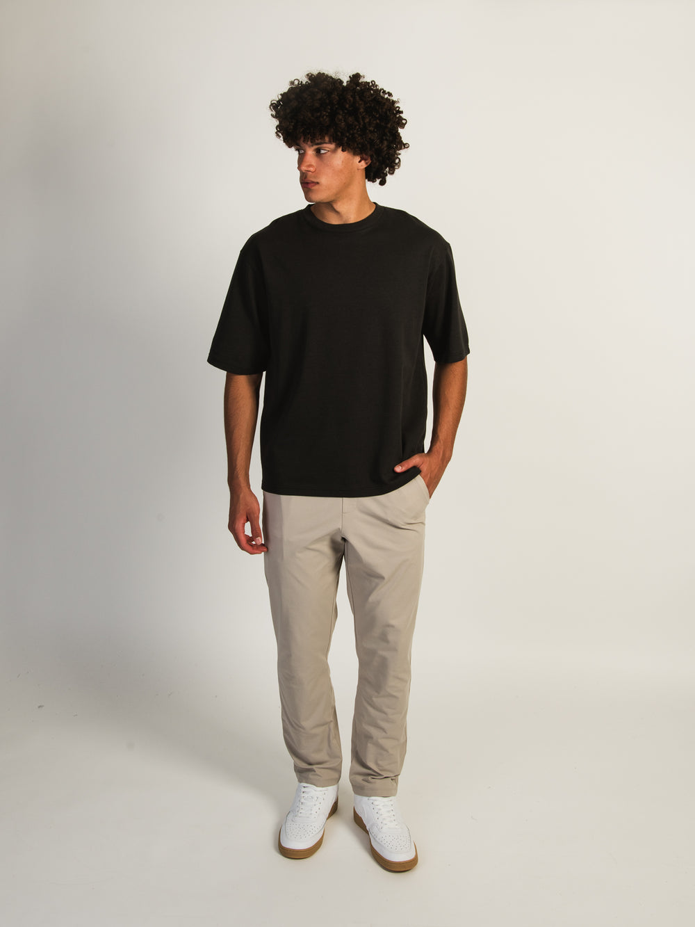 KOLBY STRETCH PULL ON PANT - PEBBLE