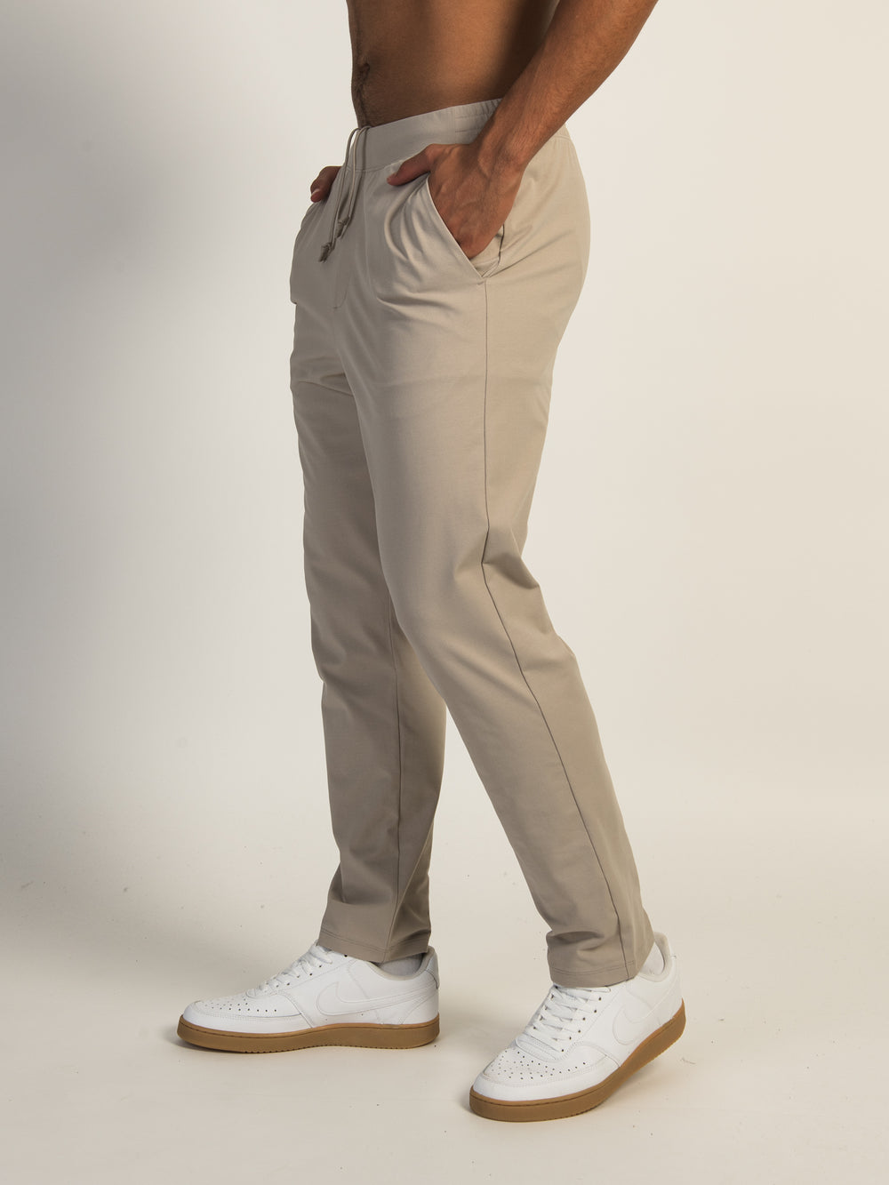 KOLBY STRETCH PULL ON PANT - PEBBLE