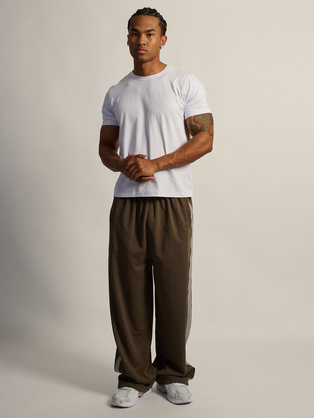 KOLBY SUPER BAGGY KNIT PANT - BROWN