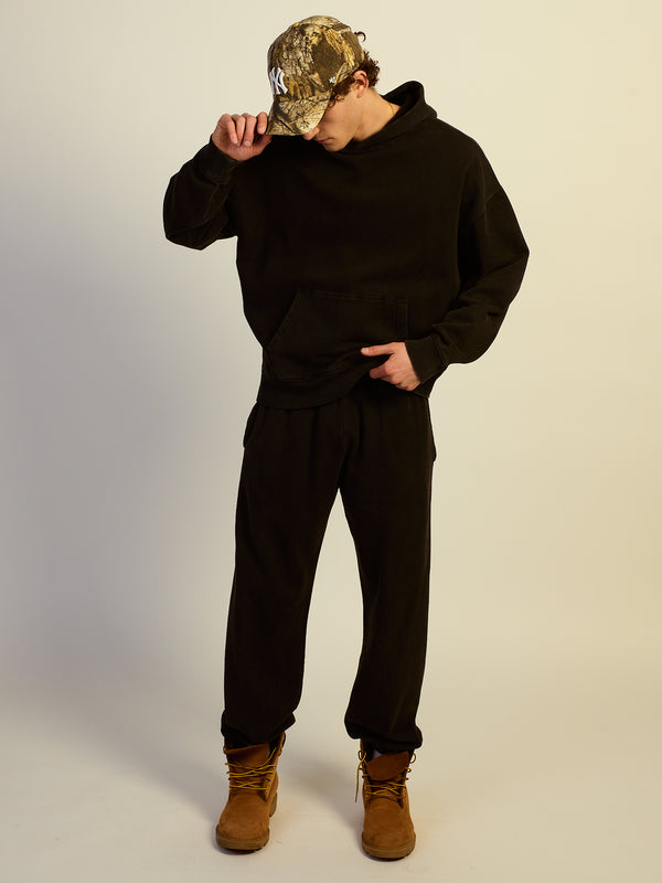 KOLBY BAGGY FLEECE JOGGER - BLACK