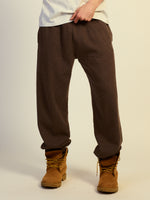 KOLBY BAGGY FLEECE JOGGER - HEATHER CHOCOLATE