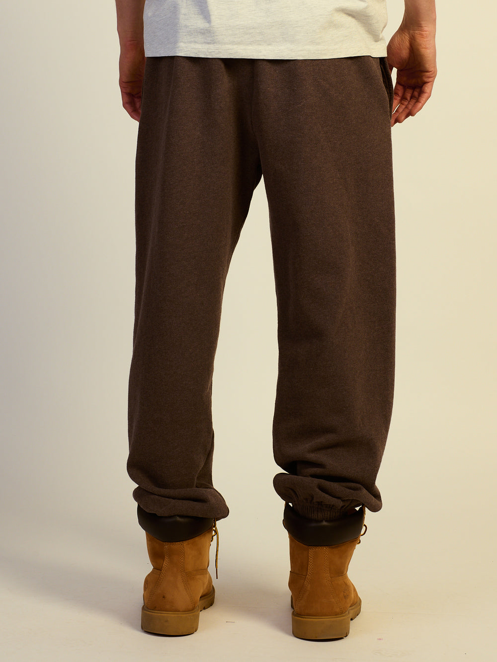 KOLBY BAGGY FLEECE JOGGER - HEATHER CHOCOLATE