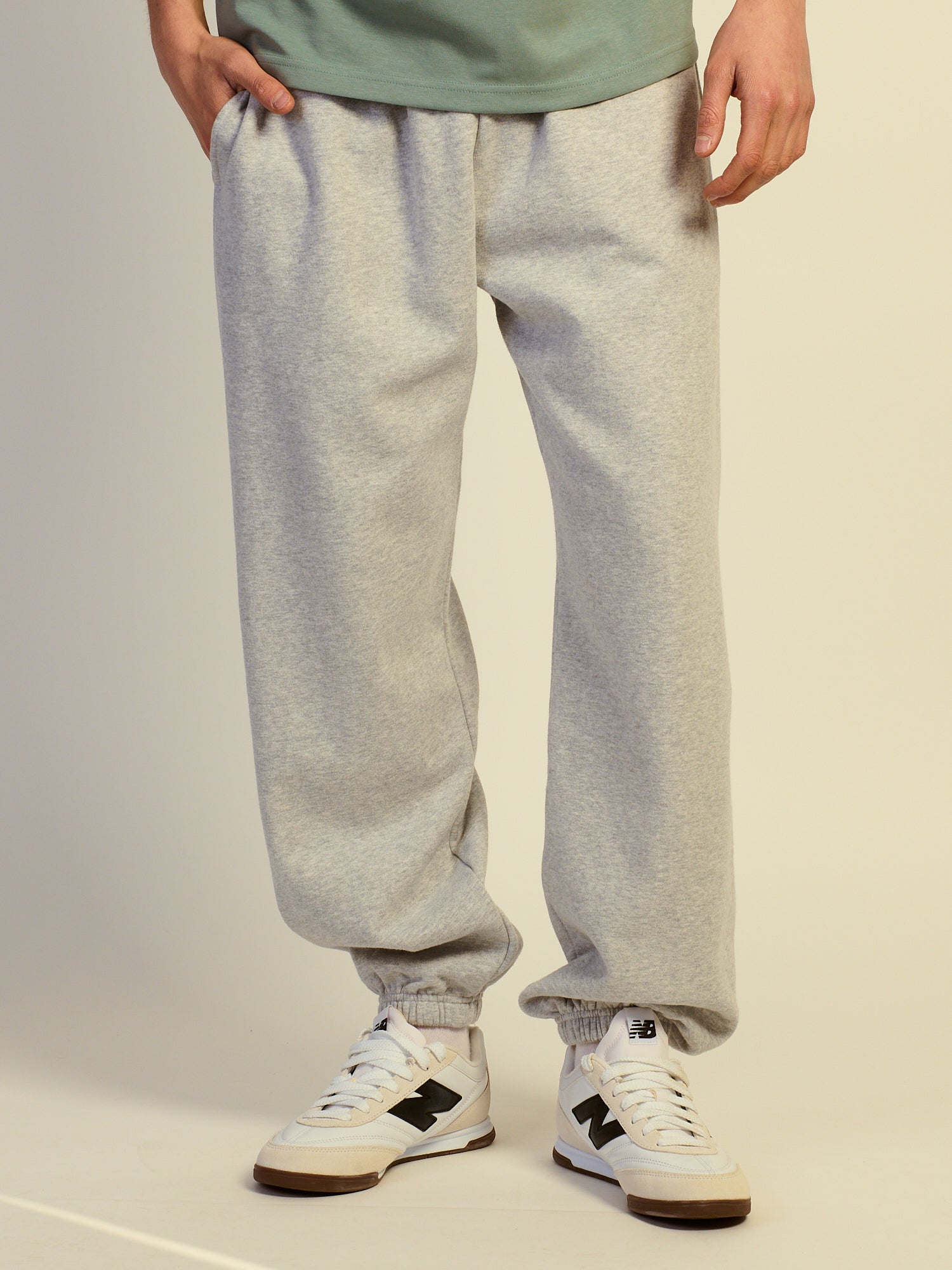 JOGGER POLAIRE KOLBY BAGGY – GRIS CHINÉ