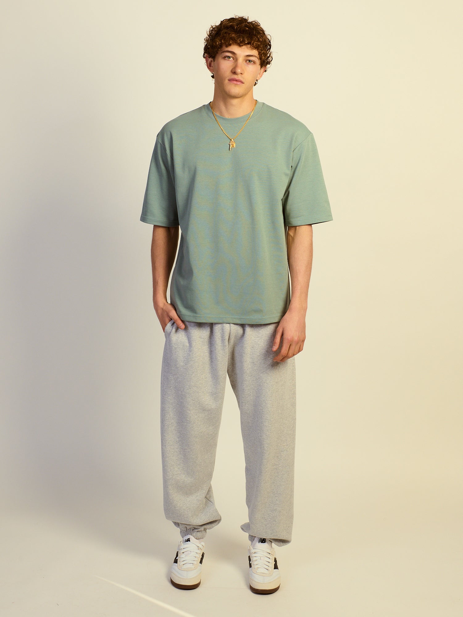 KOLBY BAGGY FLEECE JOGGER - HEATHER GREY