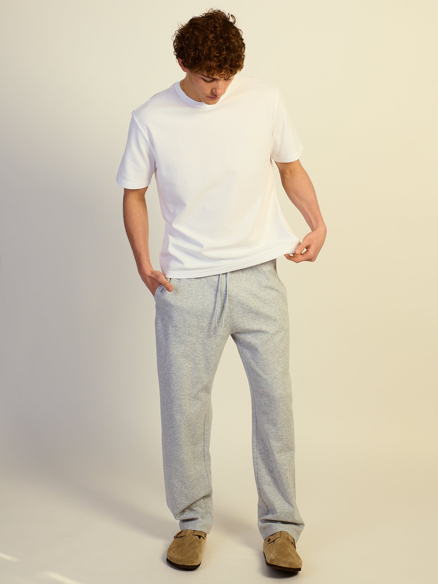 KOLBY KEEP COOL STRAIGHT LEG PANT - HEATHER GREY