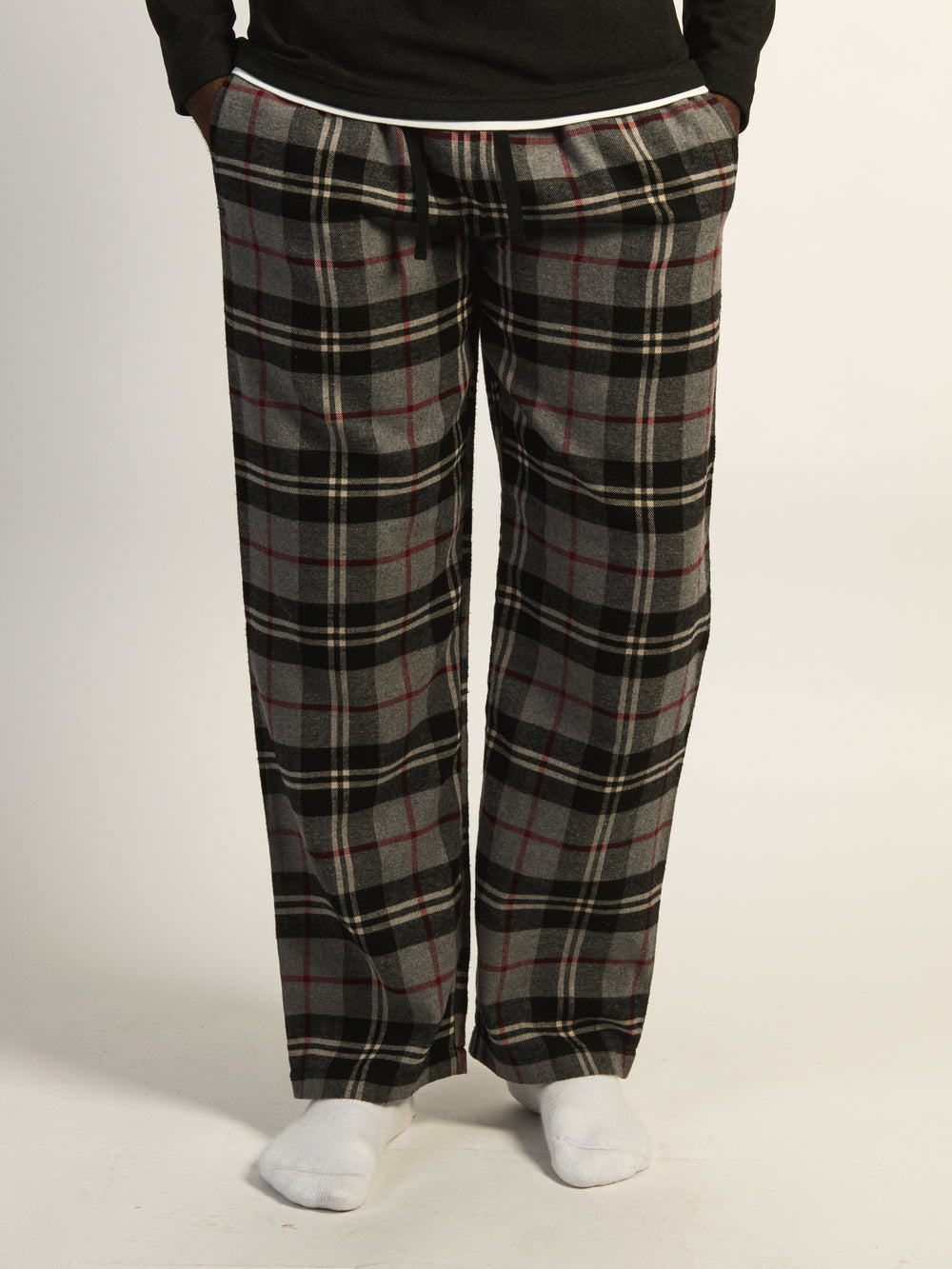 KOLBY PLAID PANT - BLACK
