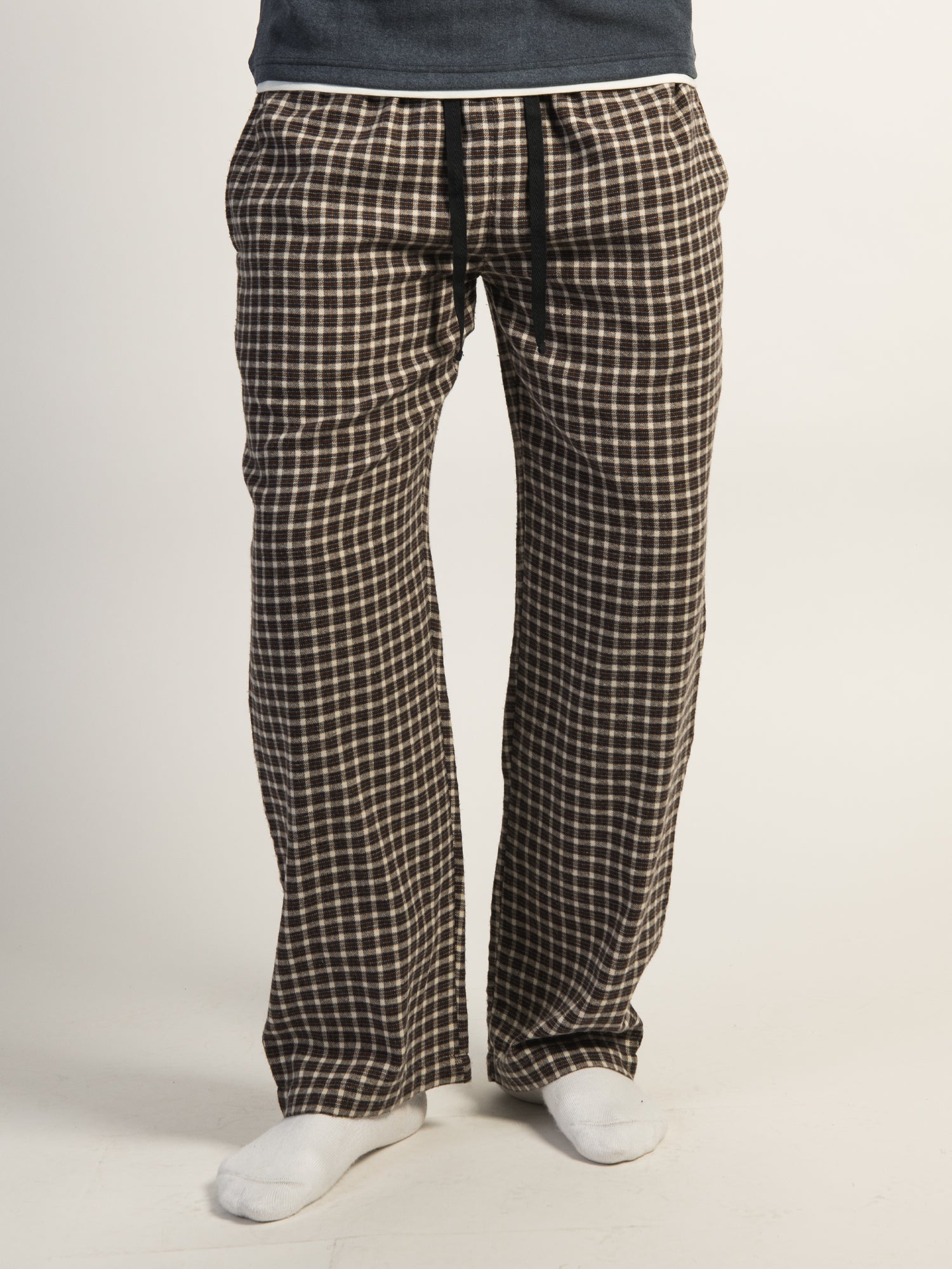 KOLBY PLAID PANT - BROWN