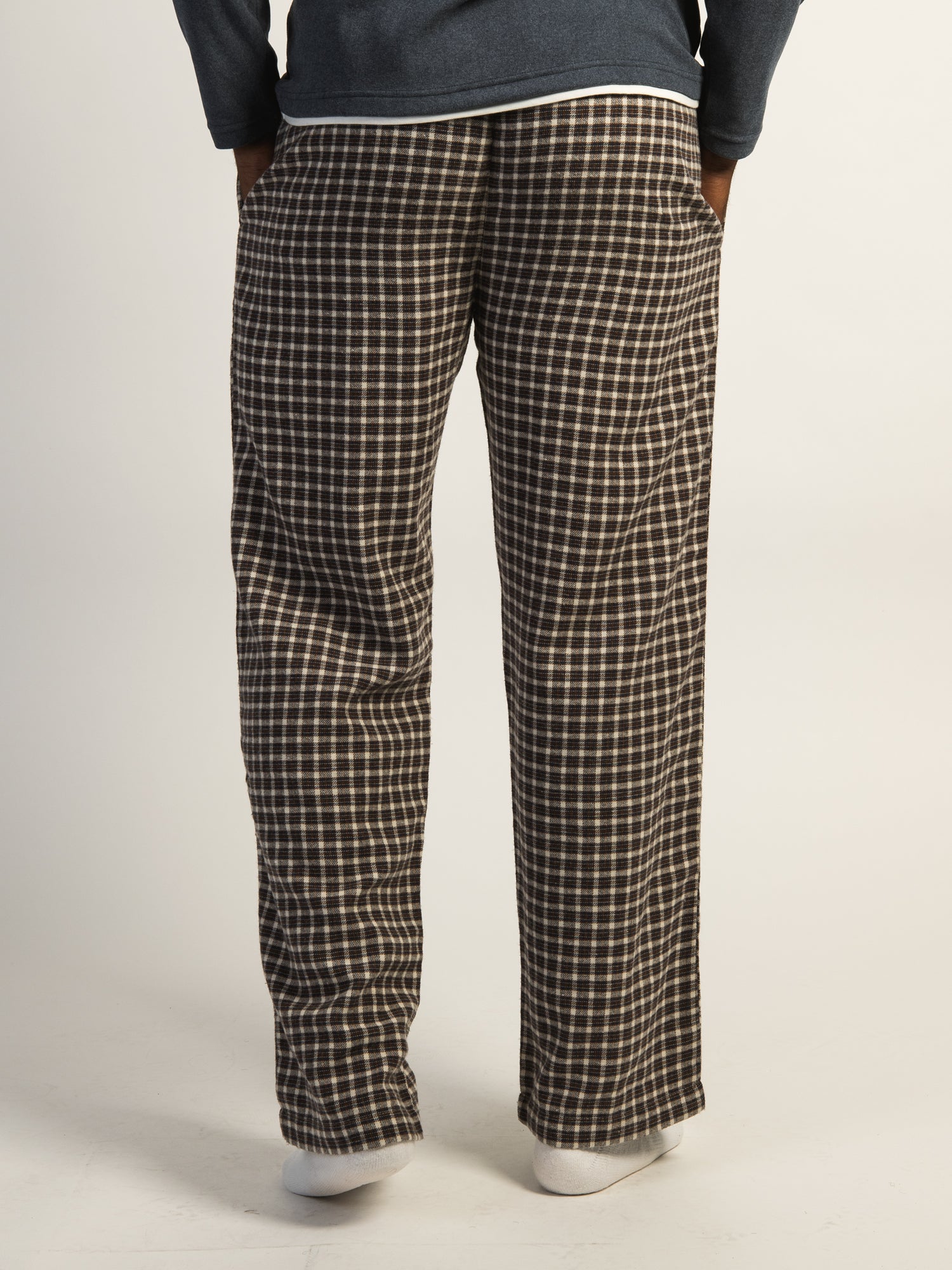 KOLBY PLAID PANT - BROWN