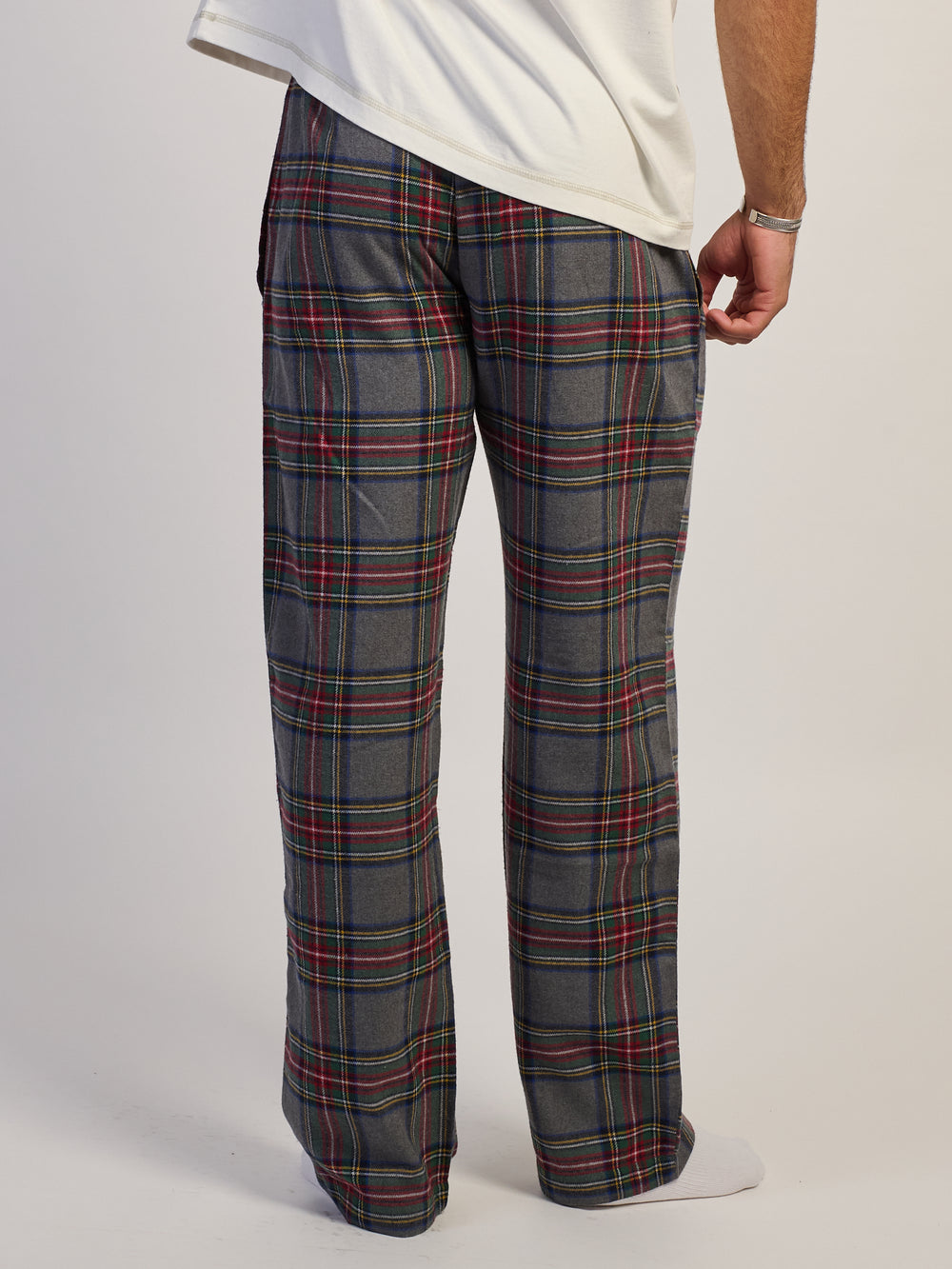 PANTALON À CARREAUX KOLBY - GRIS