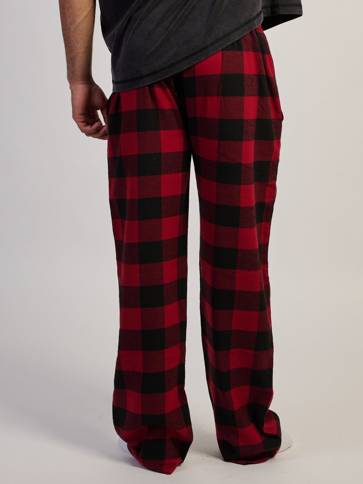 PANTALON KOLBY À CARREAUX - ROUGE