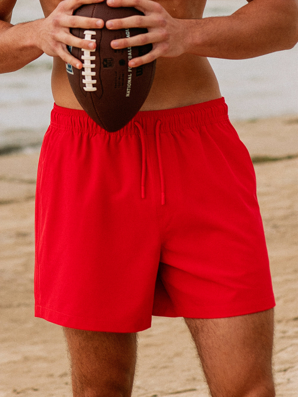 KOLBY SWIM WAVE STRETCH 5in SWIM SHORT - RED