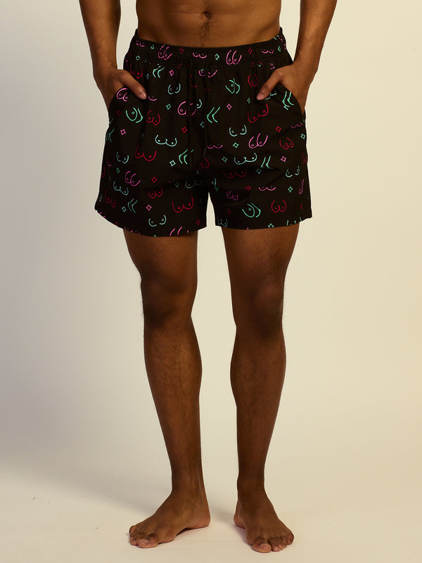 KOLBY SWIM BOOBIES 5in STRETCH SWIM SHORT