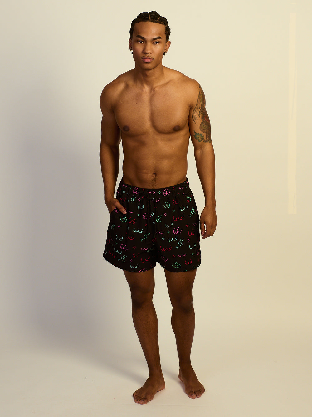 KOLBY SWIM BOOBIES 5in STRETCH SWIM SHORT