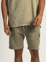 KOLBY GARMENT DYE FRENCH TERRY CARGO SHORT - SAGE