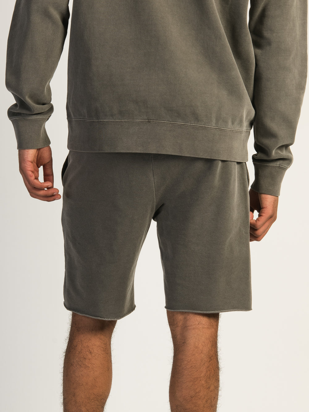 KOLBY GARMENT DYE FRENCH TERRY JOG SHORT - IRON