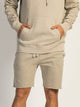 KOLBY KOLBY GARMENT DYE FRENCH TERRY JOG SHORT - OATMEAL - Boathouse