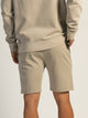 KOLBY KOLBY GARMENT DYE FRENCH TERRY JOG SHORT - OATMEAL - Boathouse