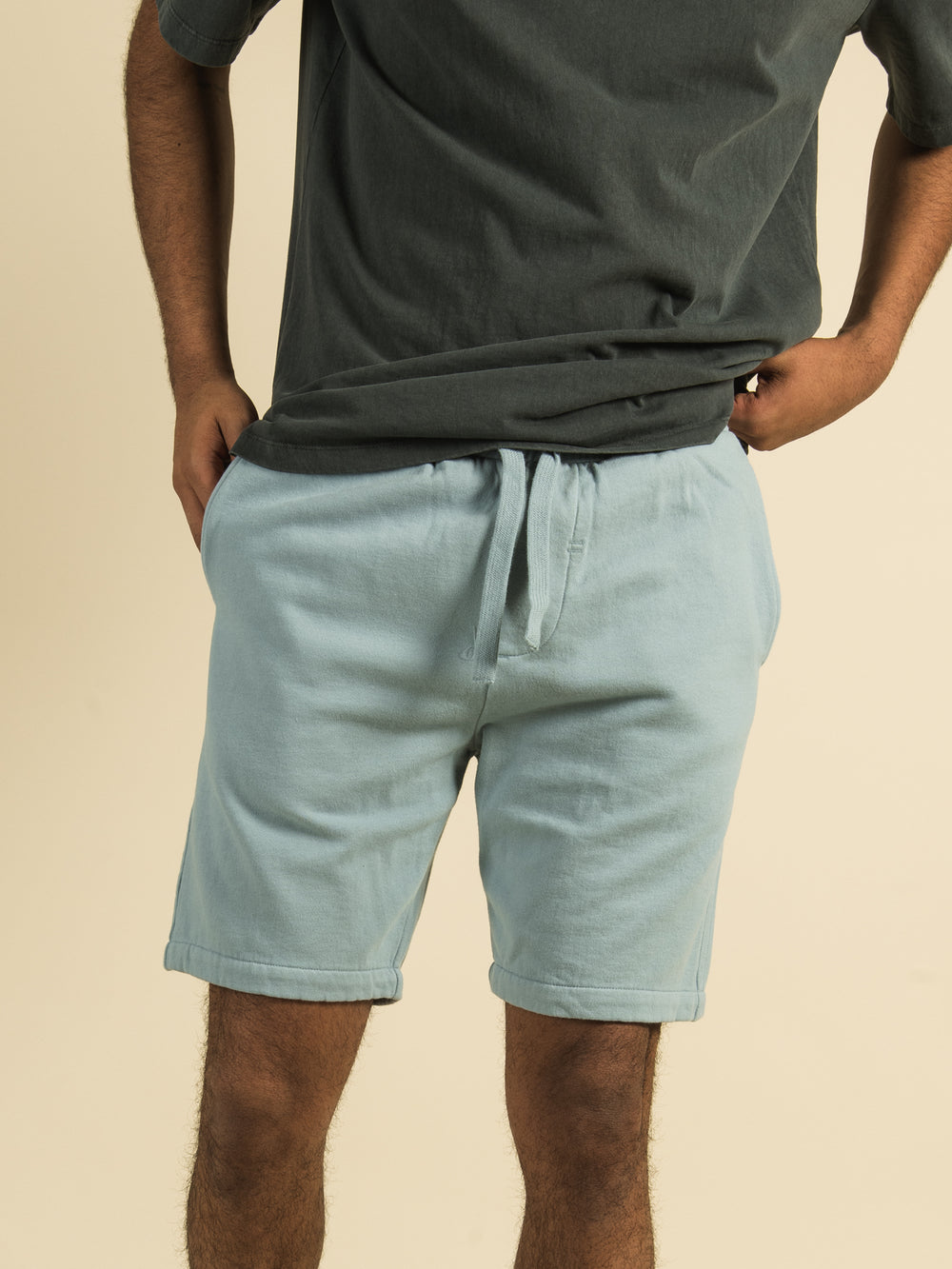 SHORT DE JOGGING EN POLAIRE KOLBY GARMENT DYE - DESTOCKAGE