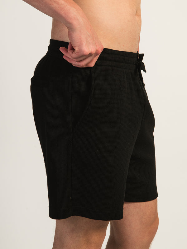 KOLBY WAFFLE SHORT - BLACK