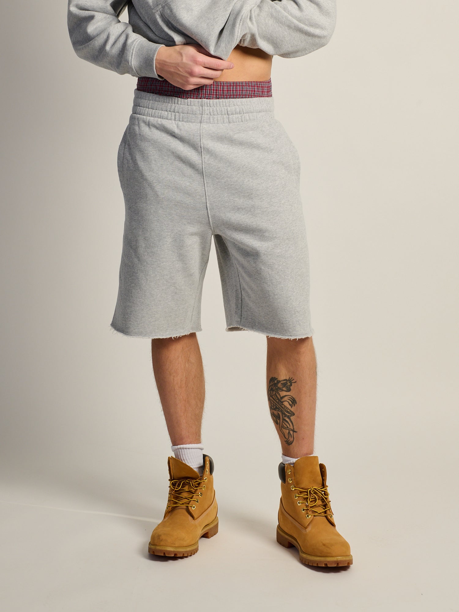 SWEATSHORT KOLBY BAGGY – GRIS CHINÉ