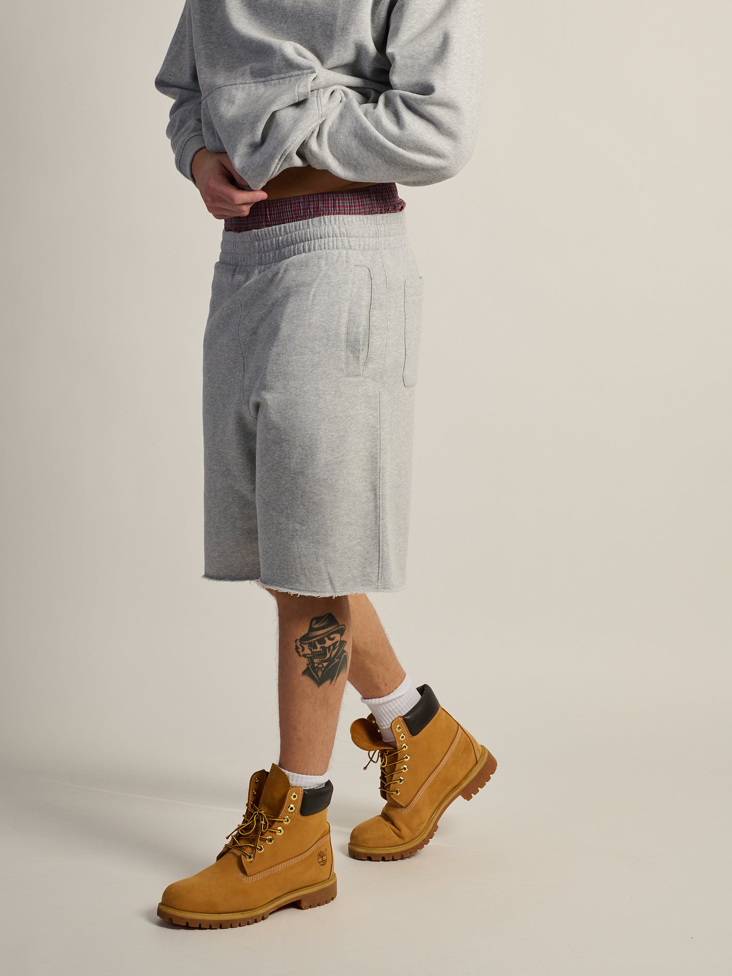 SWEATSHORT KOLBY BAGGY – GRIS CHINÉ