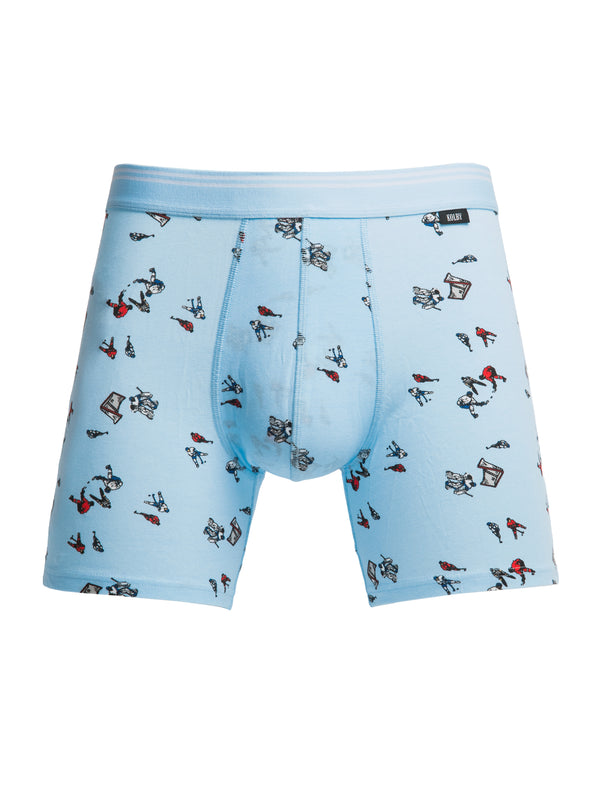 KOLBY PRINTED BOXER BRIEF - BLUE