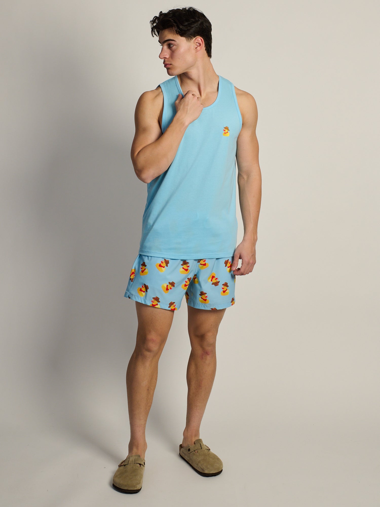KOLBY COWBOY DUCK TANK TOP - LIGHT BLUE