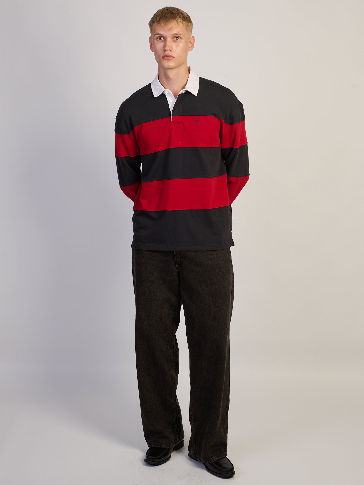 LEVIS PIECED UNION RUGBY TEE - B/R