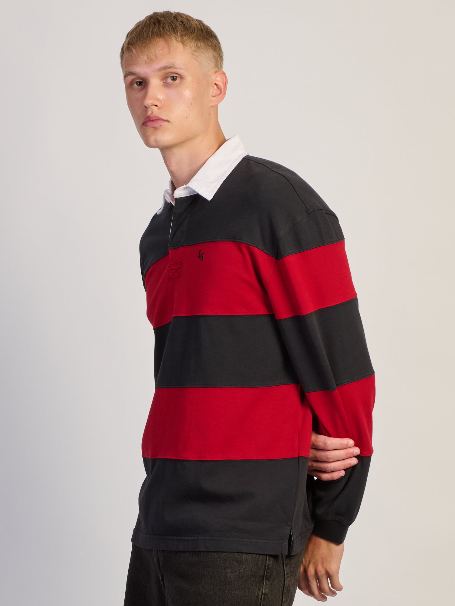 LEVIS PIECED UNION RUGBY TEE - B/R