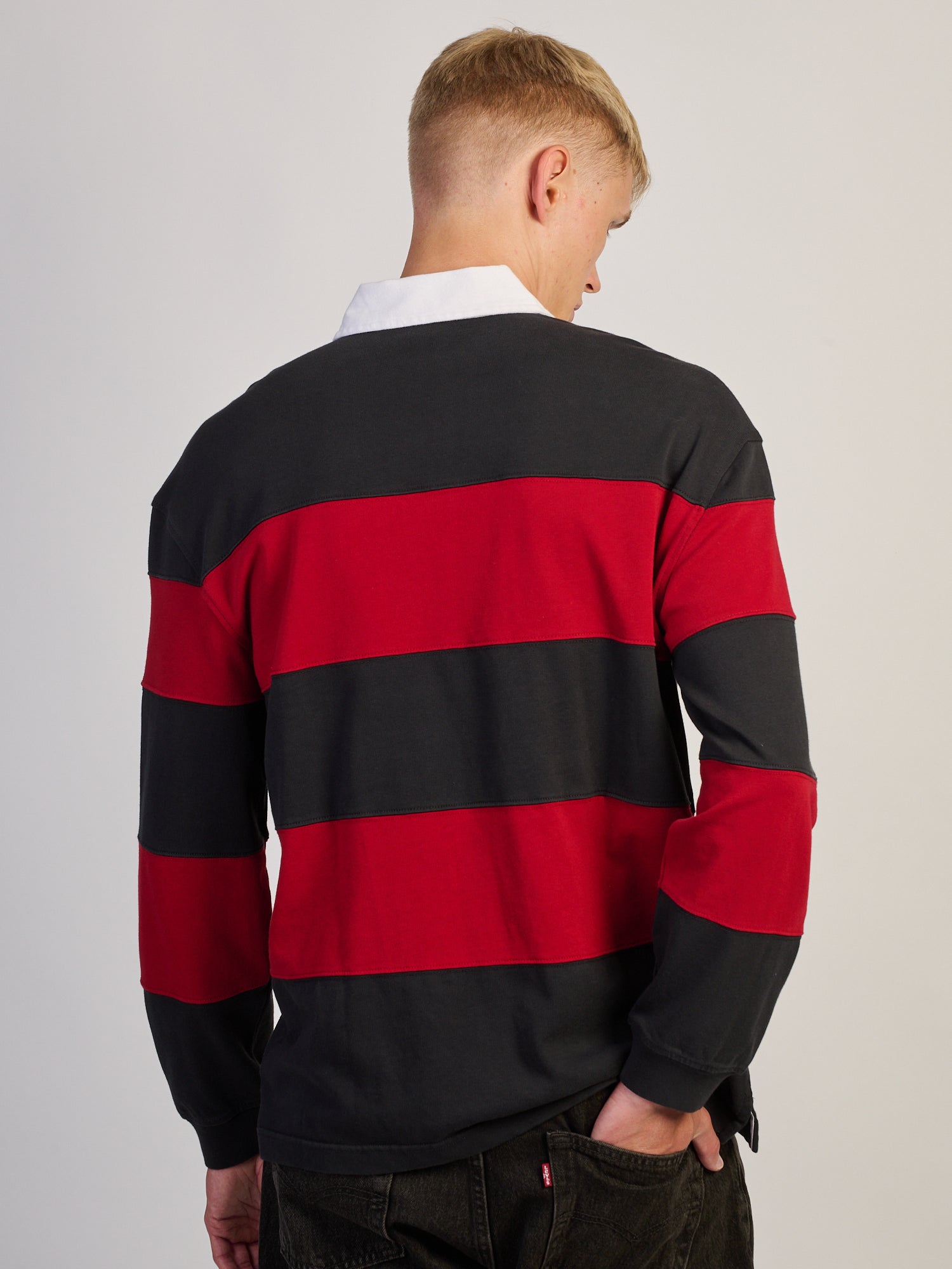 LEVIS PIECED UNION RUGBY TEE - B/R