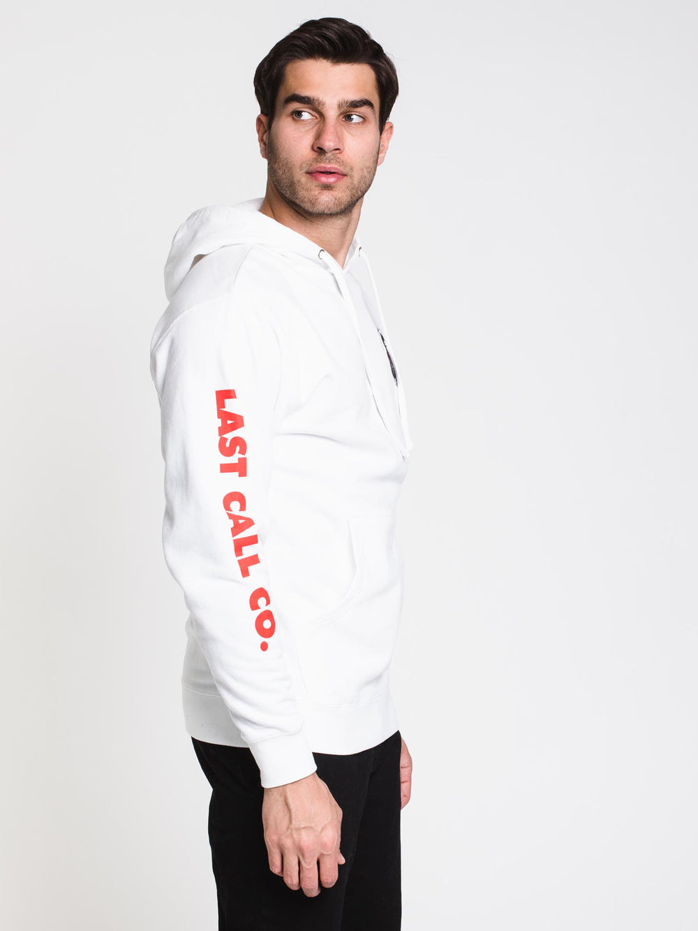 LAST CALL ROSES PULLOVER HOODIE - WHITE - CLEARANCE