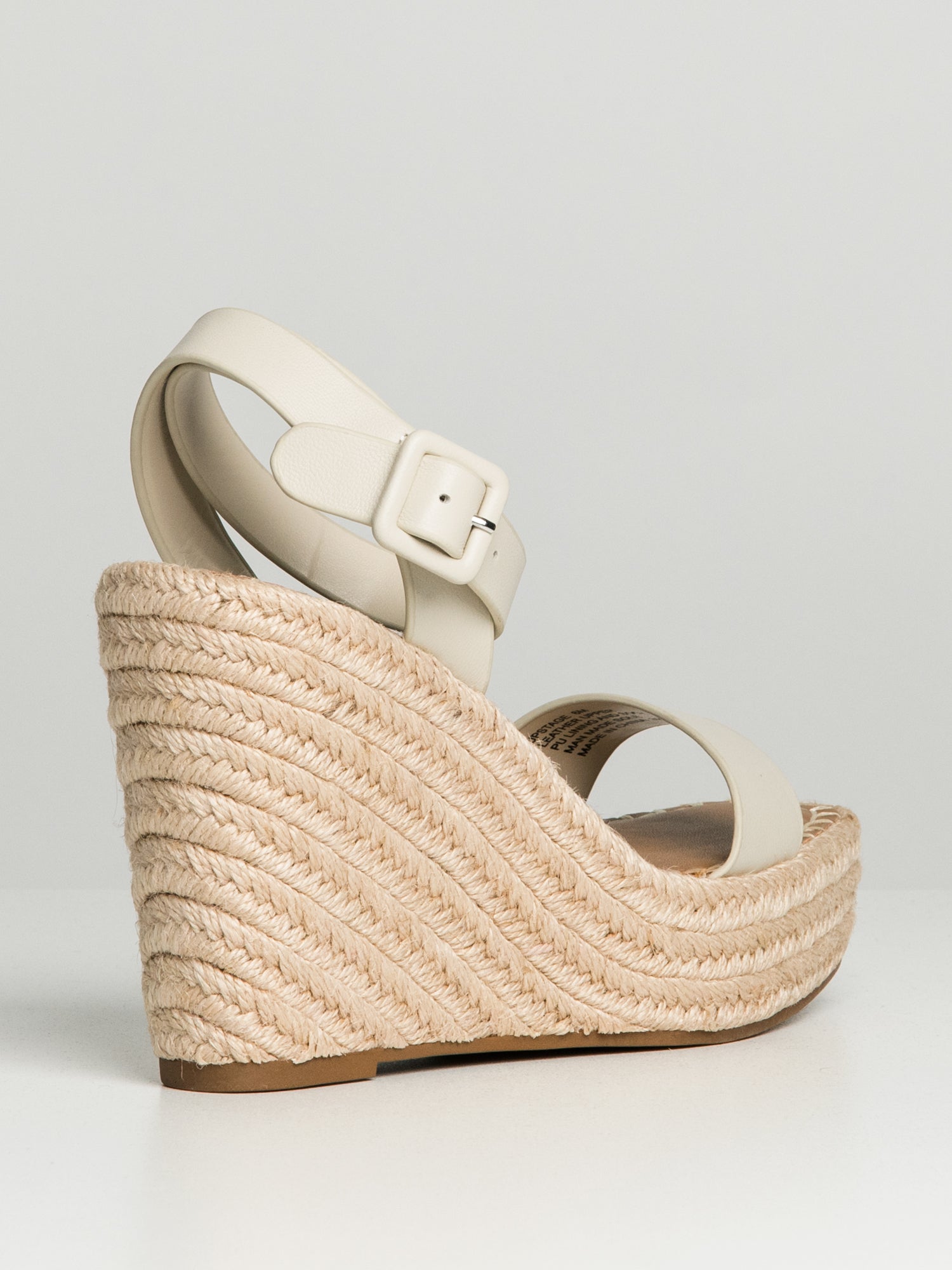 Steve Madden Udell White Leather Espadrille Platform Wedge Sandals Size 9.5  New | eBay