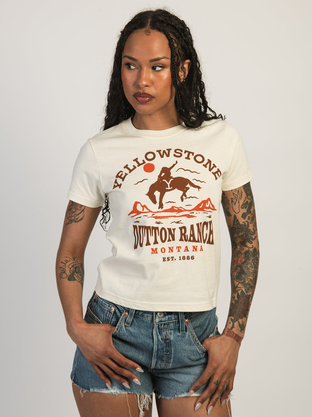 YELLOWSTONE RANCH BOXY TEE