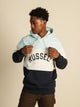 RUSSELL ATHLETIC RUSSELL STYLE COLOUR BLOCK PULL OVER HOODIE - Boathouse
