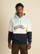 RUSSELL ATHLETIC RUSSELL ATHLETIC STYLE COLOUR BLOCK PULL OVER HOODIE - Boathouse