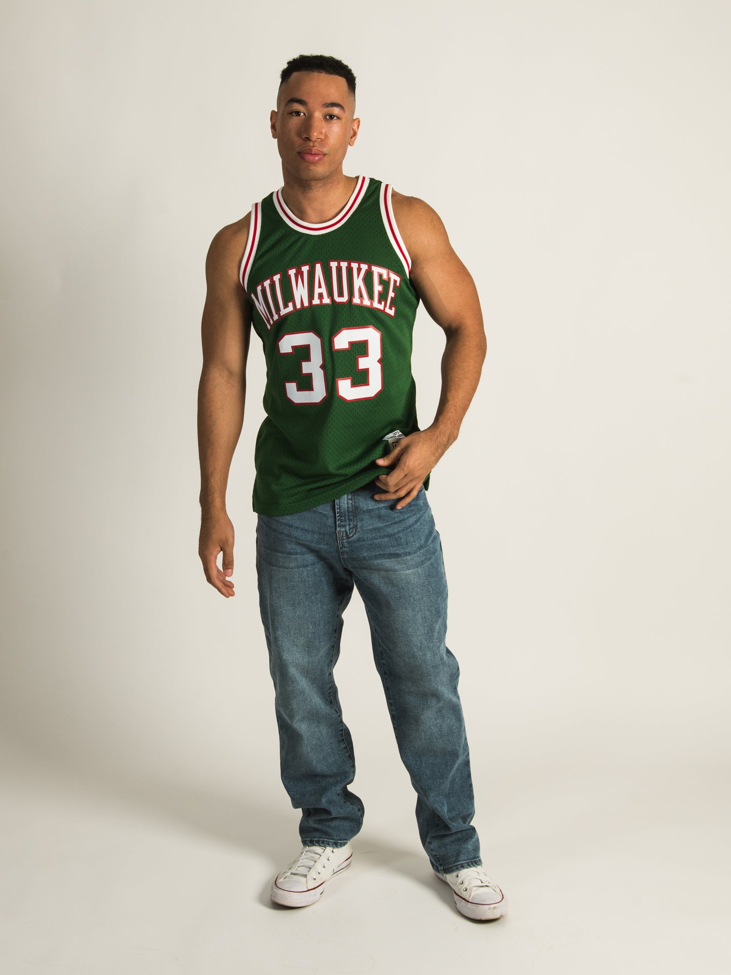 Kareem abdul jabbar milwaukee best sale bucks jersey